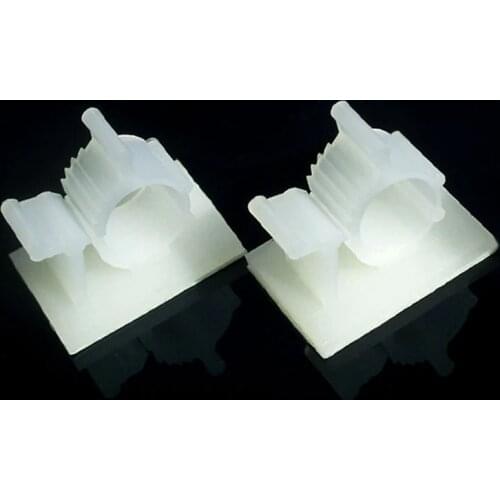 10pcs Cable Clamp Self Adhesive Car Cord Clip Adjustable Wire Tie Fixed Organizer Line Management Fasteners Mount Holder White