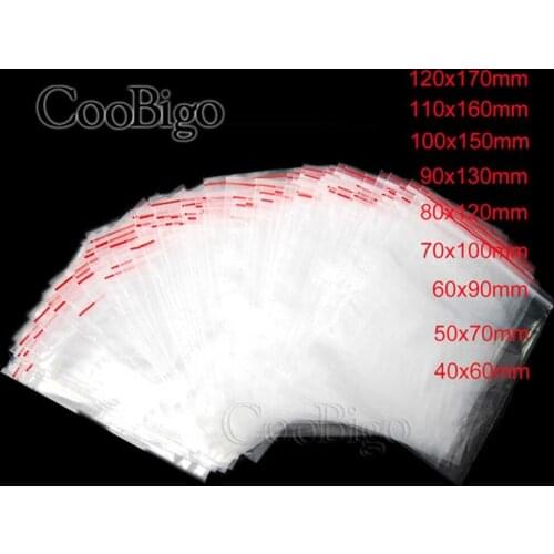 100pcs Pack Thickness Jewelry Ziplock Bags Zipped Lock Reclosable Clear Jewelry Craft Packaging Storage Bag Transparent Bag 60XX