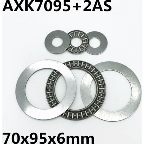 2pcs AXK7095+2AS Thrust Needle Roller Bearing 70x95x4 mm Thrust Bearing Brand New High quality