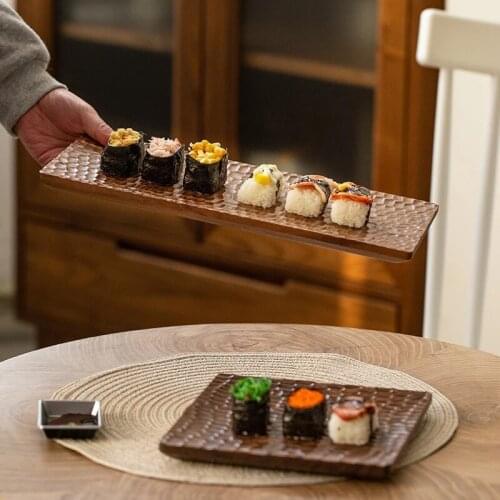 3PCS/SET Food Candy Cake Fruit Dessert Dinner Bread Pizza Tea Coffee Tray Wood Plates Storage Dishes