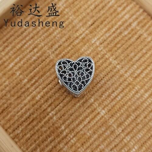 925 Sterling Silver Hollow Mesh Charm Beaded Vintage Jewelry Limited Edition High Quality