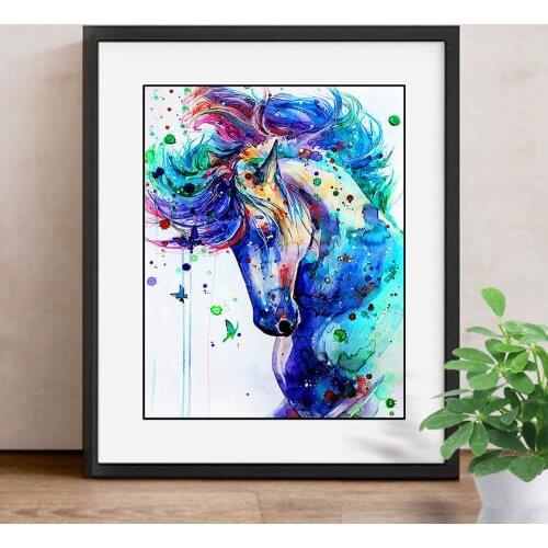 Diamond Embroidery Full Display Animals Diamond Painting With Square Stones Horse Home Decoration Rhinestones Pictures