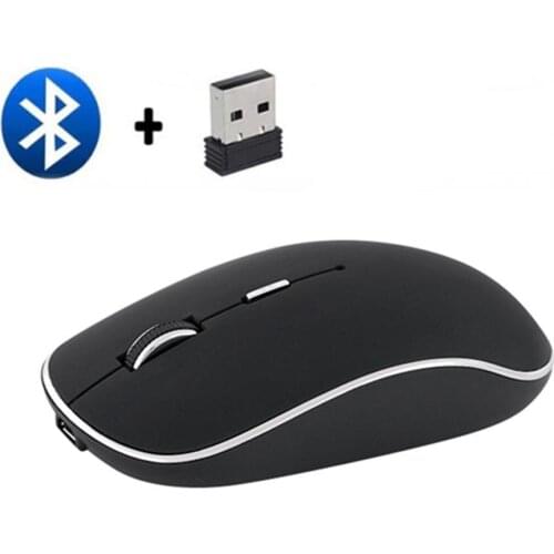 2.4G Rechargeable Wireless Bluetooth USB Dual Mode Gaming Mice for PC Laptop