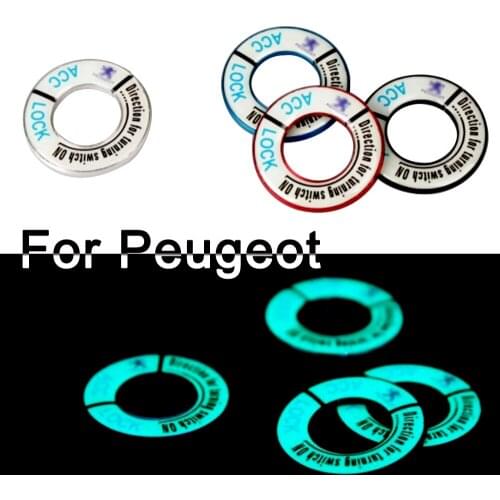 Carmilla Car Ignition Key Hole Switch Ring Cover Trim Sticker for Peugeot 207 2008 208 307 308 3008 for Citroen C4 Accessories