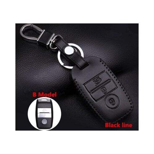 Genuine Leather Car Key Case Covers Keychain For Kia KX3 KX5 K3S Rio Ceed Cerato Optima K5 Sportage R QL Sorento K2 Soul K3