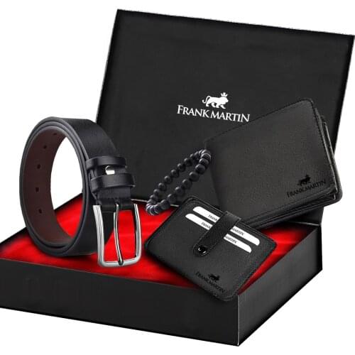 Black Wallet Belt Badge Holder Set Special Design Great In the box Gift Quality Cheap Rugged Durable Stylish Fashion Modern