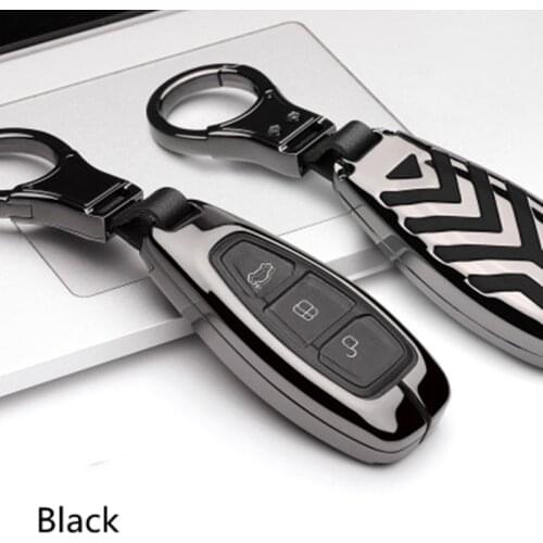 Zinc Alloy Car Key Cover Case holder For Ford Fiesta Focus 3 4 Mondeo Ecosport Kuga Focus ST Car Key Remote Key Case Fob