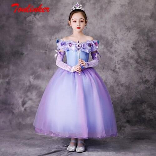 Girls Anime Butterfly Princess Costume Party Dress Kids Carnival Cosplay Fancy Dress Dresses Christmas Halloween Fancy Clothing