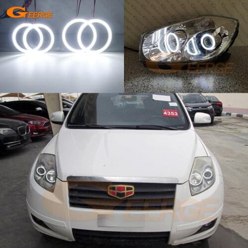 For Geely Emgrand EX7 X7 2013-2018 Ultra bright SMD LED Angel Eyes halo rings kit Day Light Car styling Accessories
