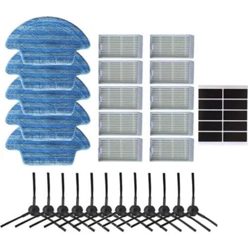 HEPA Filter Side Brush Filter Mop Cloth for Ilife V55 Pro Robotic Vacuum Cleaner Parts Chuwi Ilife V55 Pro Accessories