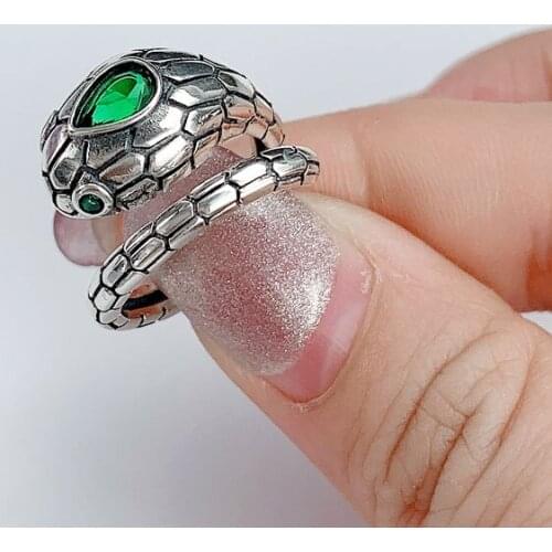Personality Design Animal Snake Finger Rings For Women Cool Hip Hop Silver Color Girls Punk Stylish Ring Jewellery Gifts