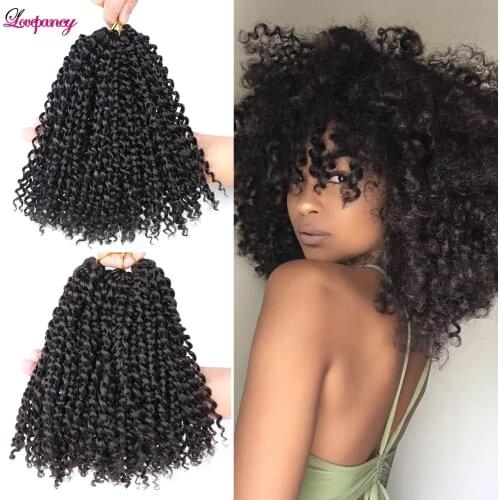 8 Inches Marly Bob Ombre Synthetic Braids Hair Extensions Afro Kinky Marly Jerry Curly Jamaican Bounce Crochet Braiding Hair