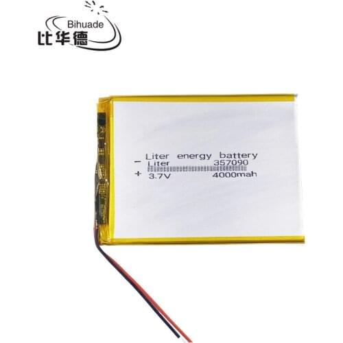 4000mAh 3.7V 357090 polymer lithium ion Battery Replacement Battery For MP5 DVD GPS Camera Tablet E-book Electric Toy
