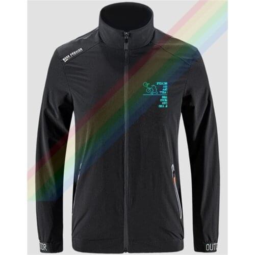 Mr. La Linea If Yuo Can Read This Ifell Off Iny Bicycle Sport Jacket Men Outdoor Zippered Comfortable Soft Casual Front Printing