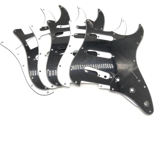 Electric Guitar Pickguard 3 Ply 11 hole SSS SSH and HSH Compatible For ST Style Modern Guitar Parts Replacement Black or white