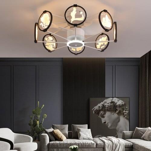 Nordic Creative Ceiling Fan Light Simple Dining Ceiling Light New Inverter Ceiling Fan Light