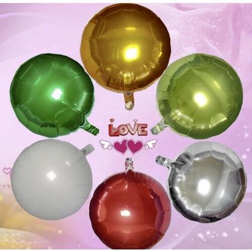 New 18 inch Foil Balloon Party Inflatable Balls Silver Wedding Decoration Happy Birthday Inflatable Toys Air Balloons