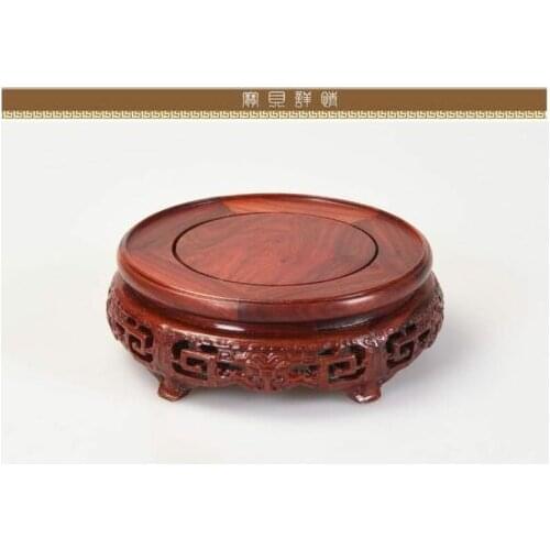 Crafts display stand wood china Antique style wooden carved small base