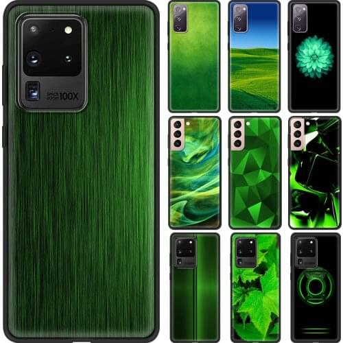 Shockproof Phone Case For Samsung Galaxy S21 Ultra S20 FE 5G S10e S10 S8 S9 S20 Plus S7 Cover Coque Sage Green