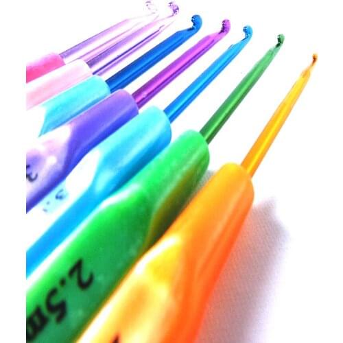 7 size/set 20 Set/lot Stainless Steel Crochet Hooks DIY Knitting Tool Set 12.5cm length