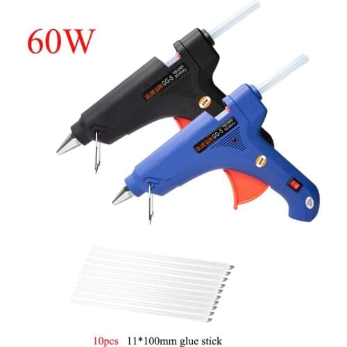 Hot melt glue gun 60W blue/black hot glue gun 11mm glue stick 60W Industrial Mini Guns Thermo Electric Heat Temperature Tool