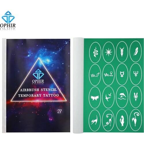 OPHIR Airbrush Stencil Animal Template for Temporary Tattoo Stencil DIY Tattoo Designs Sheets _STE27