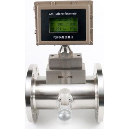 Natural gas turbine flow meter with 4-20mA gas meter compensation turbine flow meter battery powered smart turbine flowmeter