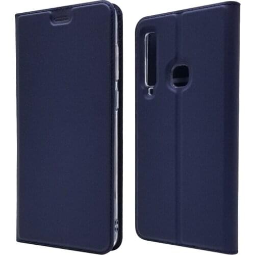 Ultra Slim Magnetic Case For Samsung Galaxy A9 2018 Flip Stand Cover with card slots Fundas Protective Shell