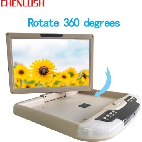 Rotate 360 Degrees Car Roof Mount Monitor HD 1280*800 12.1 Inch Ceiling Mount Flip Down Overhead Screen MP5 Multimedia Player FM