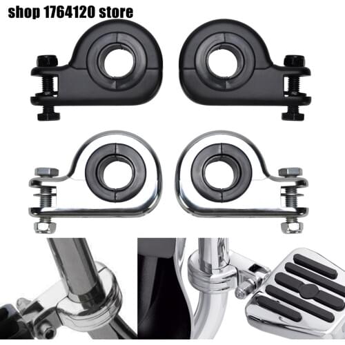 Motorcycle 1.25" Highway Foot Pegs Clamps Mount Kit For Harley Touring Dyna Sportster Engine Guards 1 1/4" 32mm Highway bar