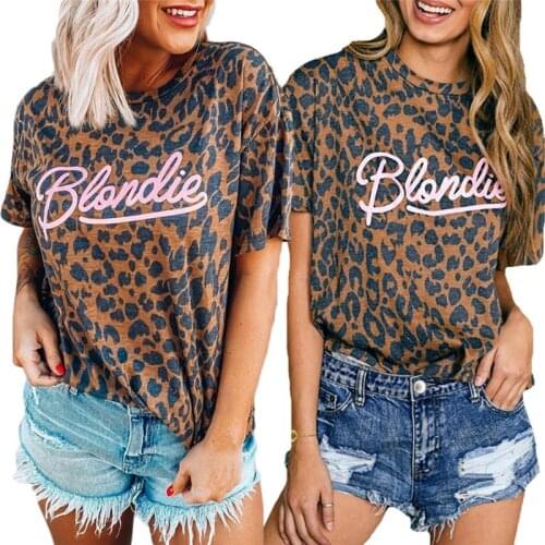 Fashion Women T-Shirt Female Leopard Printed Short Sleeve Casual OL Big Size Tee Women Tops T-shirt For Summer O-Neck Tops S-3XL