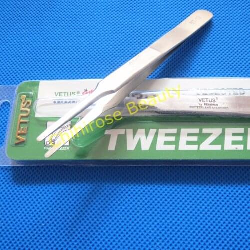 10 pcs VETUS Tweezer ST-13 Stainless Steel Electronics Medical Tweezers Anti-Static Makeup Beauty Forceps Repair Multi Tools