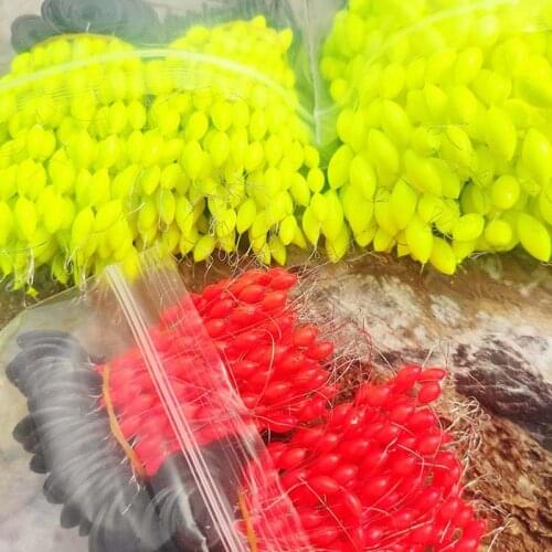50 set/lot Seven Star Float Bobber Beans S/M/L Size Easy Use Rig Making Floating Beans Red/Yellow Oval Beads Carp Fishing J447