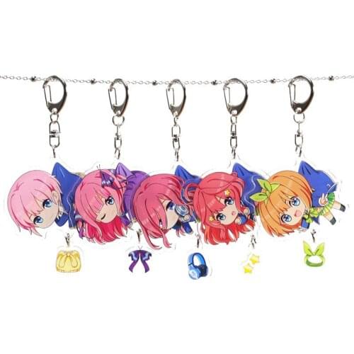 Anime The Quintessential Quintuplets Acrylic Keychain Pendant Keyring Cosplay Prop Jewelry Accessorie Favor Souvenir Adults Kids