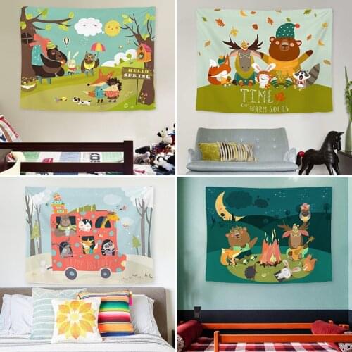 Anime cartoon hanging cloth Childrens room bedside background cloth Net red bedroom decoration tapestry wall cloth