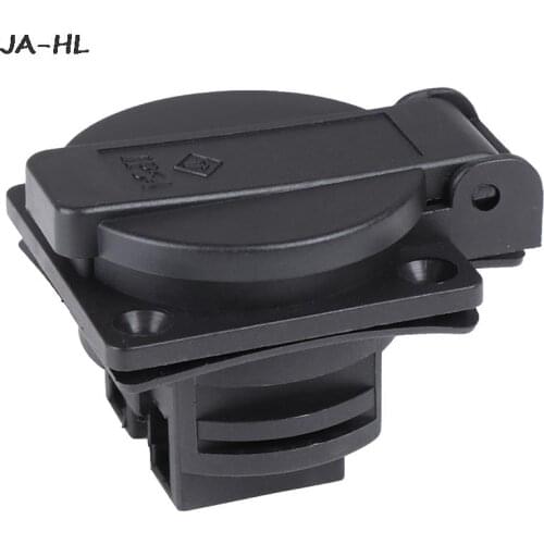 Black Waterproof AC 250V German Standard Power Outlet Single Plug Wall Socket 1PCS