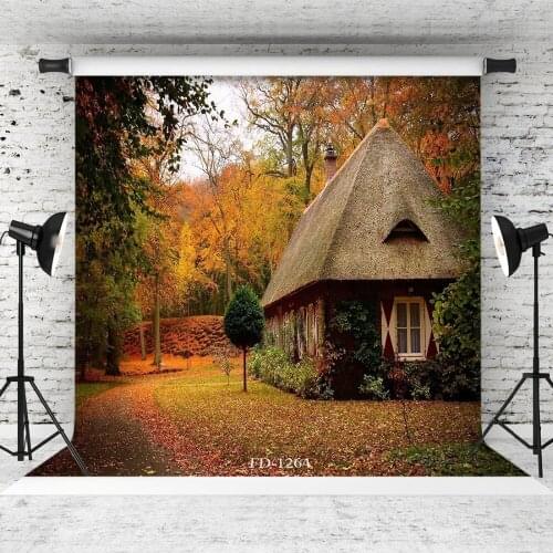 Woods House Photographic Background For Photograph Accessories Children Kids Baby Vinyl Cloth Printed Photo Backdrop Photocall