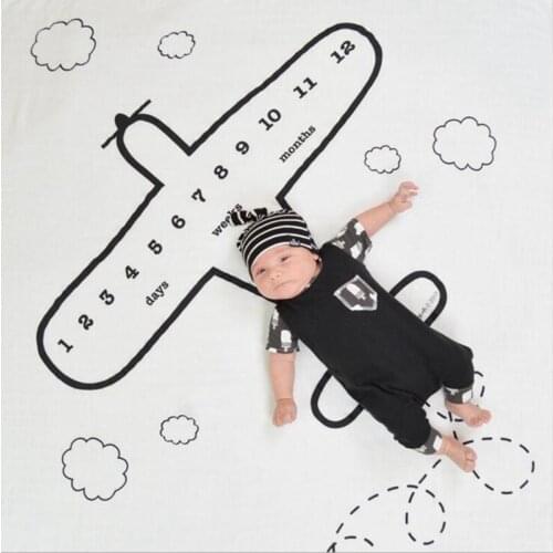 Newborns photography blanket props baby calender airplane background blankets Babies Photo Props photography fabrics