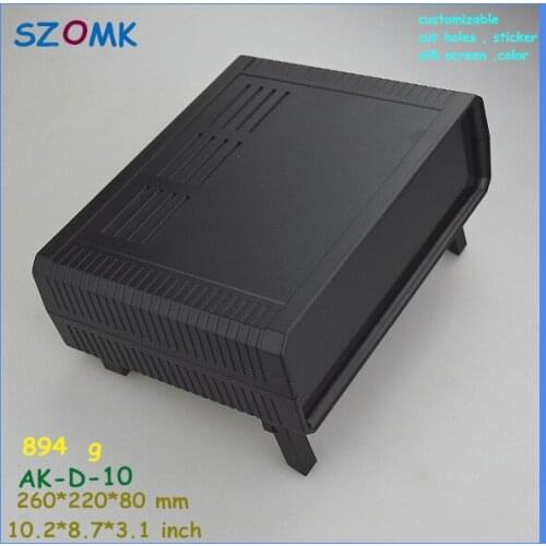 Szomk electronic project enclosure junction box (1 pcs) 260*220*80mm plastic box enclosure desktop electric distribution box