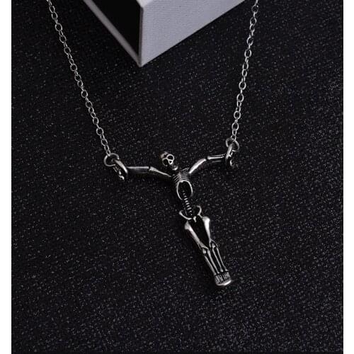 Halloween Gothic Skull Halloween Jewelry Soul Skeleton Pendant Necklace