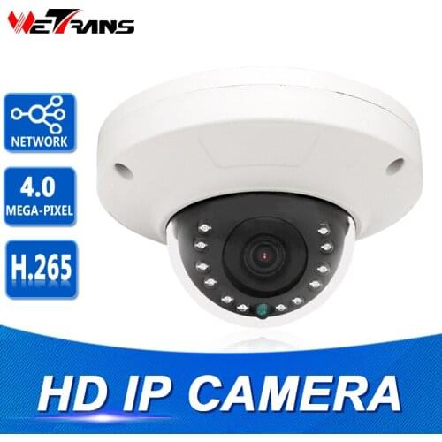 Dome IP Camera 4.0MP Onvif H.265 Infrared Night Vision 8m 3.6mm Lens Indoor P2P POE Vandalproof HD Camera IP CCTV Camera H.264