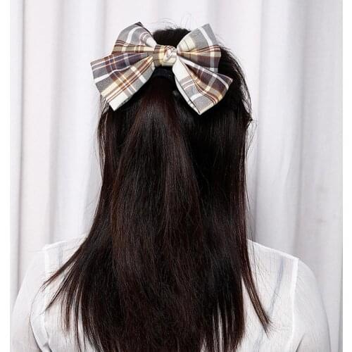 Cute Plaid Bowknot Hairpins Barrette Hair Clips for Women Girls BB Hairgrips Hair Pins Barrettes Headwear Hair Accessories