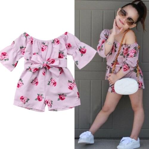 Fashion Kids newborn Baby Girl clothing Romper Floral Jumpsuit Sunsuit Summer Outfits Childrens Clothes for Girl