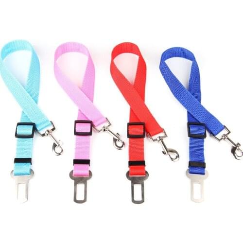 Pet Car Safety Belt Nylon Pets Dog Cat Seat Lead Leash Harness for Puppy Kitten Vehicle Security Leash 65cm Adjustable