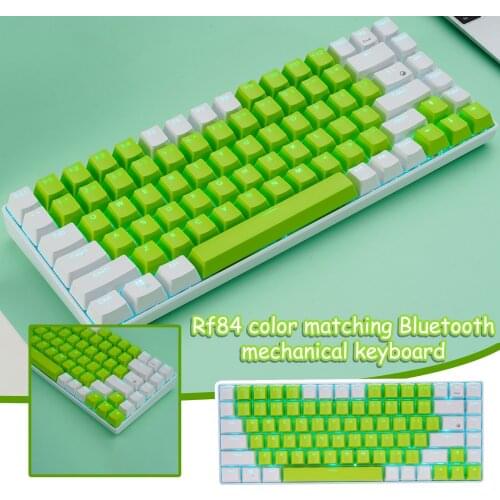 2021 New Bluetooth Wireless 84-key Multi Device 3 Mode Bluetooth + 2.4ghz Wireless + Wired Keyboard Xm-rf84 Mechanical Keyboard