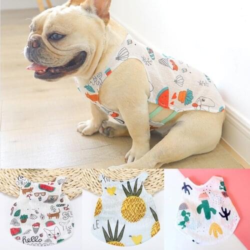 Cooling Pet Vest Dress T-shirt Puppy Dogs Summer Sunscreen Clothes Cute Pet Dog Cat Casual Vests Dress for Small Pet Supplies