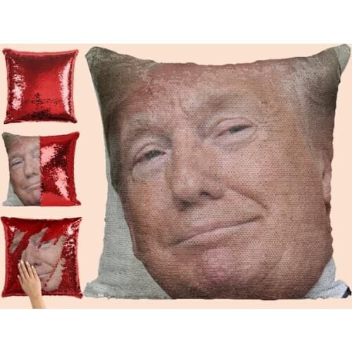 Trump sequin pillow | sequin Pillowcase | Two color pillow | gift for her | gift for him | pillow | magic pillow