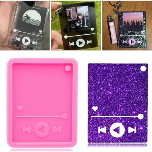 Music Player Keychain Epoxy Resin Mold Jewelry Pendant Silicone Mould DIY Crafts Casting Tools Dropship New
