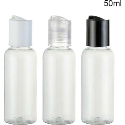 30 x 50ml New Fashion Pet Bottle With Disk Cap Clear Transparent 50cc Cosmetic Cream Packaging