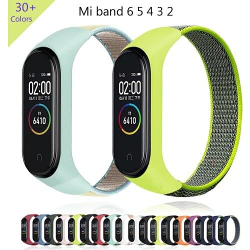 Bracelet for xiaomi mi band 6 5 Strap Nylon Sport loop watch Belt correa strap miband 5 Wristband for Mi band 4 3 2 accessories